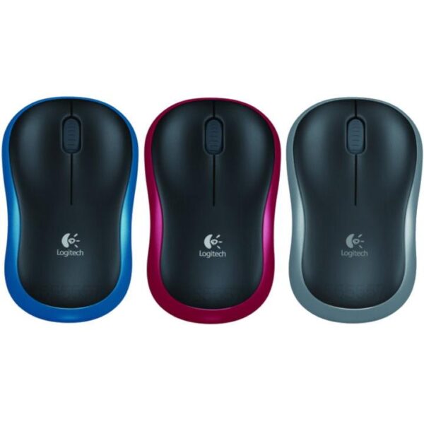 Logitech M185 Wireless Optical Mouse, Red
