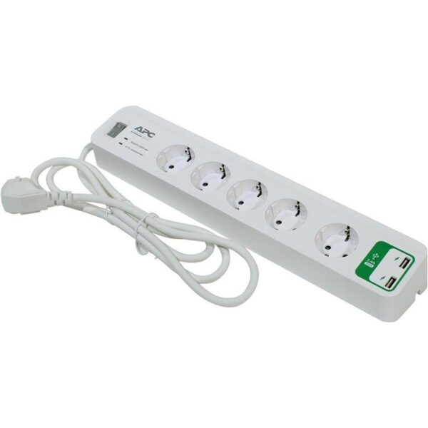 APC Essential SurgeArrest 5*220V + 5V 2 4A 2 port USB charger