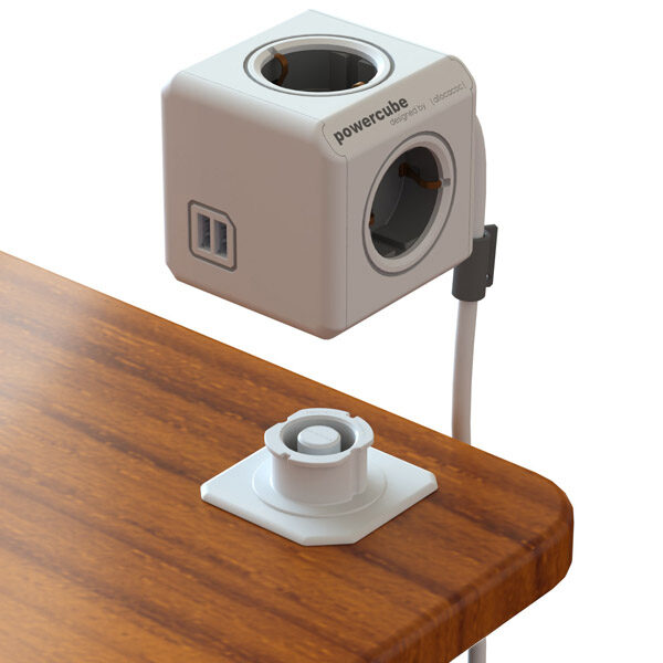 PowerCube 4*220V / 2*USB + kabel   zelena