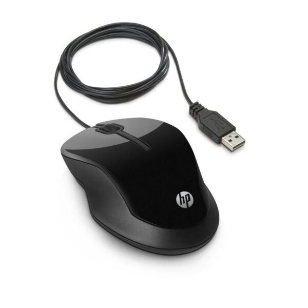 HP H4K66AA X1500 USB Optical Mouse Black
