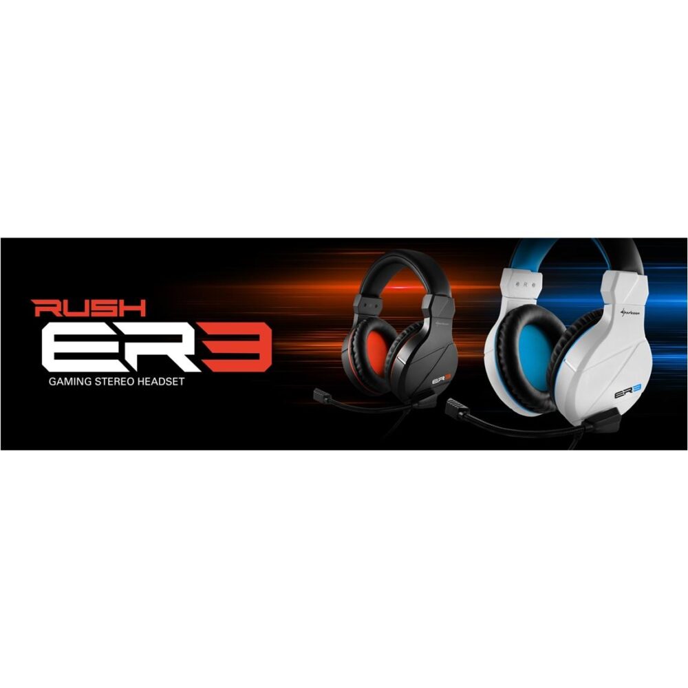 Sharkoon ER3 Rush Headset crno/narančaste - ARKA