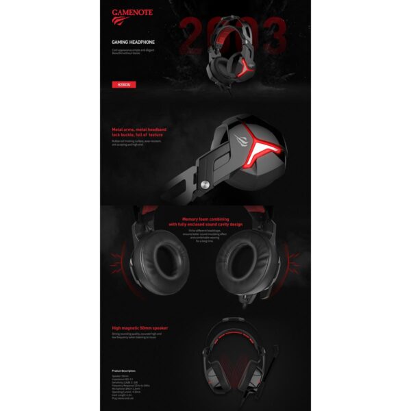 Havit Gaming Head Pro HV H2003U 7 1 + mic USB