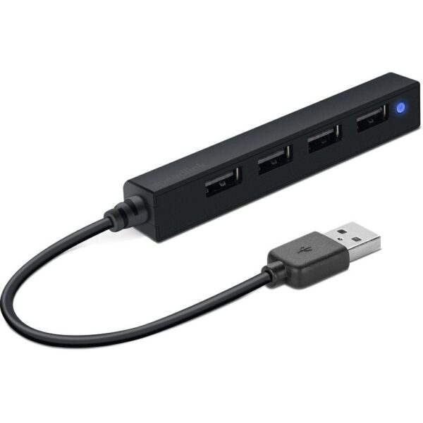 SpeedLink Snappy Slim USB HUB 4port passive bk USB2 0