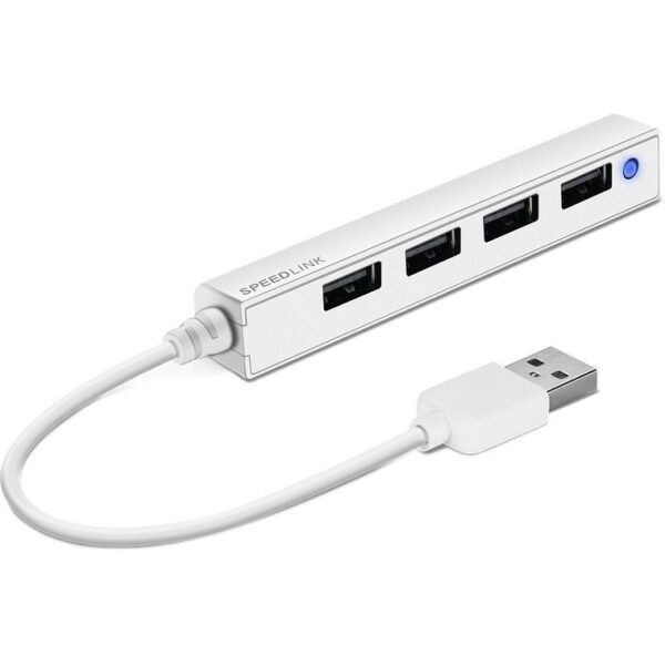 SpeedLink Snappy Slim USB HUB 4port passive wh USB2 0
