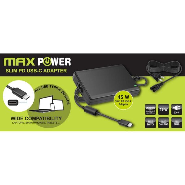 MaxPower 45W Slim PD Type C